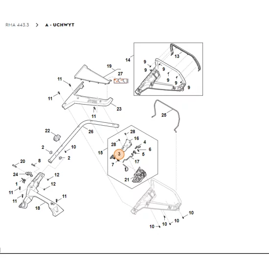 STIHL przycisk 6338 435 0205